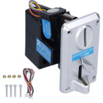 Accepteur de pi�ces pour machines de jeux d'arcade, compatible 6 devises, sortie signal multiple, s�lecteur ...