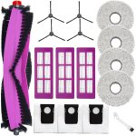 Accessoires pour eureka j15 pro ultra robot aspirateur pi�ce de rechange, brosses � rouleau + 4 chiffon ...