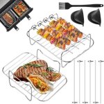 Accessoires friteuse � air 10, 4 l avec 6 brochettes kebab compatible ninja foodi af500