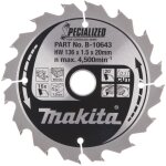 Accessoires - lame de scie � bois circulaire 136x20 mm, 16 dents b - 10643 - makita
