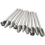 Accessoires de meulage �lectrique 10 pi�ces 0. 120. 24 pouces fraise en carbure d'acier au tungst�ne ...