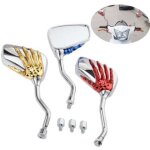 Accessoires de moto placage fant�me main forme moto modification r�troviseur (bleu)