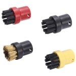 Accessoires nettoyeur, lot de 4 brosses de nettoyage � vapeur, brosses rondes set, accessoires de nettoyage ...