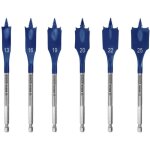 Bosch - expert selfcut speed jeu de forets de fraisage plats 13 - 25 mm - 6 pices (2608900333) pour ...