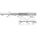 Accuride - coulisses  billes - charge 115 kg - sortie totale - pour tiroir montage latral avec plaque ...