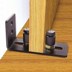 En acier au carbone r�glable coulissante guide sol for accessoires quincaillerie de porte grange (rouleau ...