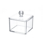 Acrylique boite � coton demaquillant distributeur de coton bo�te de rangement pour cosm�tiques support ...