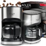 Ad4407 machine à café automatique, 0, 7 litres, 6 tasses verrouillage anti - goutte 550w noir / argent ... Ad4407 machine à café automatique, 0, 7 litres, 6 tasses verrouillage anti - goutte 550w noir / argent ...