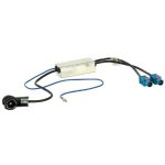 Adaptateur antenne 2xfakra m iso m ampli compatible avec audi seat skoda vw bmw citroen