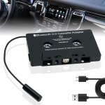 Adaptateur cassette pour autoradio, r�cepteur de voiture, bluetooth 5. 0 cassette audio vers aux smartphone, ...