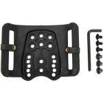 Adaptateur de ceinture � d�verrouillage rapide noir, nylon r�glable avec multiples trou pour poche � ...