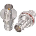 Adaptateur coaxial rf � faible perte avec connecteur bnc femelle - femelle 75 ohms compatible hd - sdi ...
