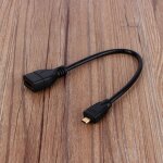 Adaptateur de conversion micro hdmi m�le vers hdmi femelle, c�ble d'extension 1080p haute d�finition