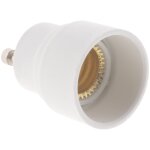 Adaptateur de douille gu40 vers e14 � ba�onnette - ampoules led - blanc zenitech