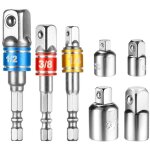 Adaptateur de douille de r�duction hexagonale 3 adaptateurs d'extension de douille + 4 adaptateurs de ...