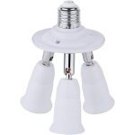 Adaptateur e27 3 en 1 pour studio, douille triple a vis pour ampoules led, support de plafonnier de trois ...