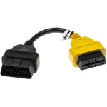 Adaptateur obd1 16 pin vers obd2 compatible avec fiat grande punto, fiorino, qubo, punto, ypsilon, 500, ...