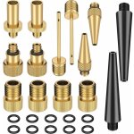 Adaptateur de pompe � v�lo kit d'adaptateur de valve valve de v�lo en cuivre pur valve de voiture pas ...