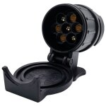 Adaptateur de remorque de 13 broches vers 7 broches, noir, pour voiture, remorque, attelage, caravane ...