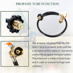 Adaptateur de remplissage de propane, rallonge de tuyau de propane avec vanne marche / arr�t