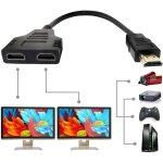 Adaptateur r�partiteur, 1080p m�le vers double femelle 1 vers 2 voies r�partiteur de c�ble pour hdtv ...