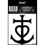 Adhesif region symbole croix de camargue noire x1