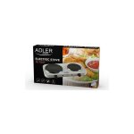 Adler ad - 6504 double cuisinire lectrique, rgulateur de temprature, compacte, 154 et 185 mm, 2500w, ...
