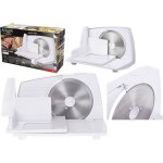 Adler ad4703 trancheuse de viande pliant, coupe r�glable jusqu'� 15 mm acier inoxydable 400w blanc