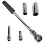 Cle a bougie cliquet - 5 pieces Cle a bougie cliquet - 5 pieces