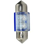 Flux 2 ampoules navettes a led - bleues - 31mm - 12v - 0. 25w