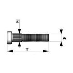 Adnauto - goujon cannele compatible avec porsche 14x150mm longueur 60mm