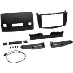 Adnauto - kit facade autoradio 2din compatible avec mercedes classe c 07 - 11 noir