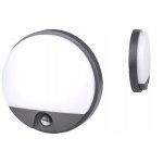 Adviti lampe de jardin led agat - 15w - grise - d�tecteur de mouvement - �conomie d'�nergie