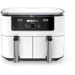 Af400eu friteuse � air chaud double 9, 5 l autonome 2470 w blanc - ninja