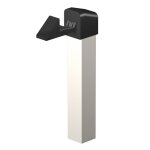 Afbat - arrt de portail  sceller  ressort aluminium blanc