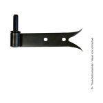 Afbat - torbel gond de volet � plaquer queue de carpe l170 axe amovible d14 noir