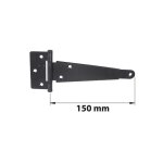 Mermier - afbat penture anglaise axe composite l. 150 mm acier noir mat Mermier - afbat penture anglaise axe composite l. 150 mm acier noir mat