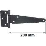 Afbat penture anglaise axe composite l. 200 mm acier noir mat Afbat penture anglaise axe composite l. 200 mm acier noir mat