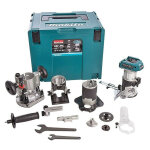 Makita - affleureuse sans fil drt50zjx3 avec accessoires makpac - 18v lxt - machine seule