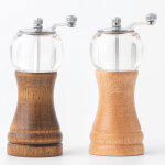 Ahlsen - 2pcs moulin � poivre moulin � main, moulin � sel manuel manivelle classique, lame en c�ramique ...