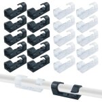 Ahlsen - 40pcs clips c�bles, attache adhesif, rangement de accroche fixation auto collant, pads de fixation ...