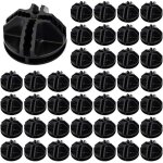 Ahlsen - 40pcs connecteurs en plastique cube de rangement noir cube de grille connecteurs raccord meuble ...