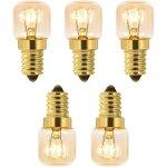 Ahlsen - lot de 5 ampoule � sel 15w , incandescence blanc chaud , ac 230v, ampoule four 15w , pour four, ...