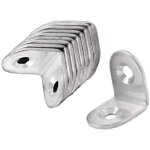 Ahlsen - 50 pi�ces �querre de fixation metal, �querre d'assemblage inox, support d'angle en forme de ...