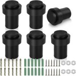 Ahlsen - 6 pi�ces but�e de porte de noir, bloc porte de diam�tre 3, 3cm et haut 6cm, stop porte en acier ...