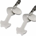 Ahlsen porte - cl�s jeton de caddie, lot de 2 jetons de chariot amovibles en acier inoxydable, cl� � ...