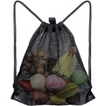 Ahlsen - sac � dos en maille, sac de plage en maille, sac filet en nylon, sac � dos � cordon, sac � dos ...