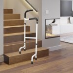 Aide � la mont�e d'escalier en aluminium avec hauteur r�glable (76 - 117 cm), canne d'escalier pour la ...