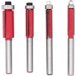 Aiducho 4 pièces fraise à copier 1 / 4' outils de fraisage de menuiserie bricolage de coupe avec roulement ... Aiducho 4 pièces fraise à copier 1 / 4' outils de fraisage de menuiserie bricolage de coupe avec roulement ...