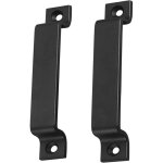 Sets de poignes et serrures poigne de porte grange solide noir poigne de porte en acier tirer la porte ...